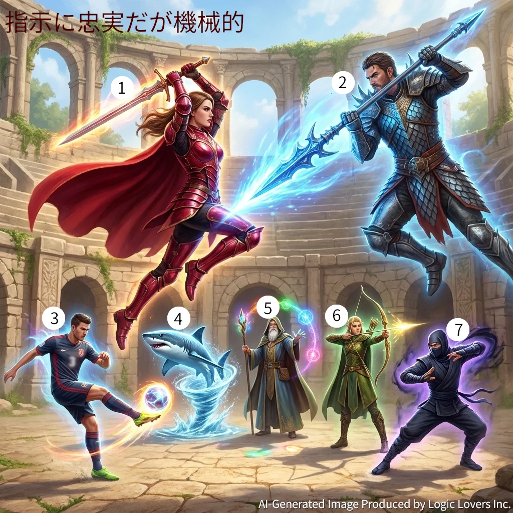 【技術解説】Geminiの画像生成は網羅性が武器！説明資料化を防ぎエンタメへ誘導するプロンプト術【キャラAIバトルロイヤル】 日本語指示で説明資料風に網羅することを確認