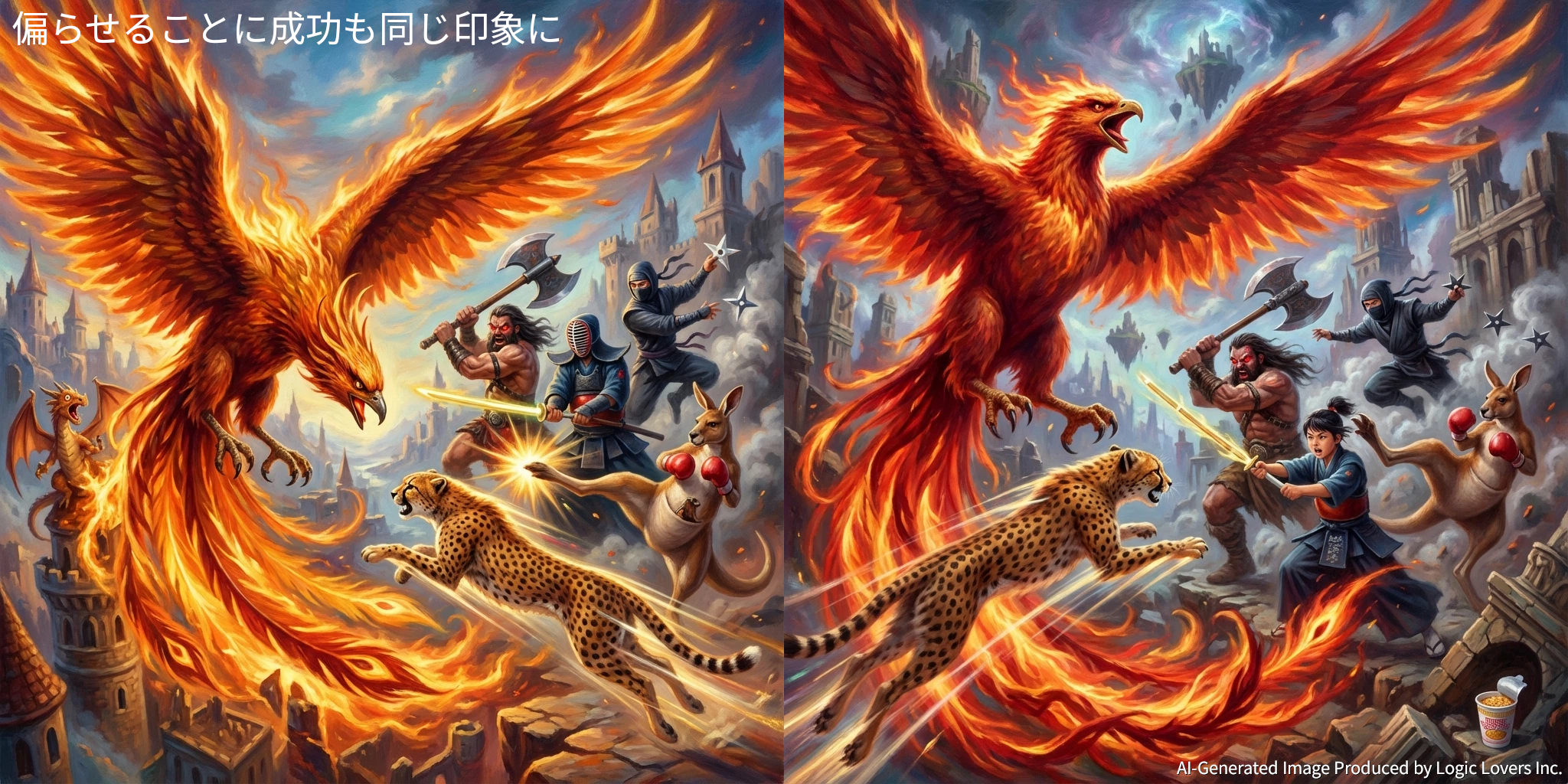 【技術解説】Geminiの画像生成は網羅性が武器！説明資料化を防ぎエンタメへ誘導するプロンプト術【キャラAIバトルロイヤル】 強引偏らせると同じ印象に